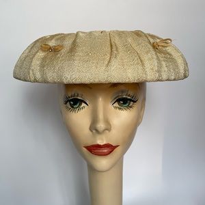 Vintage 1940s Mushroom Brim Dish Hat